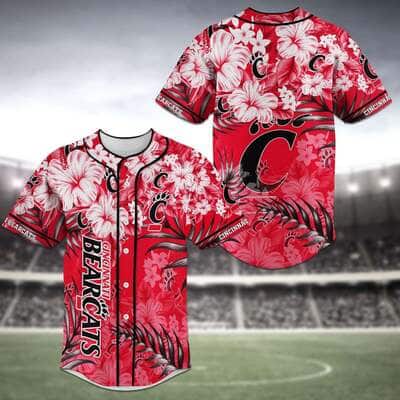 Aloha NCAA Cincinnati Bearcats Baseball Jersey Tropical Flower Gift For Friends Aloha NCAA Cincinnati Bearcats Baseball Jersey Tropical Flower Gift For Friends