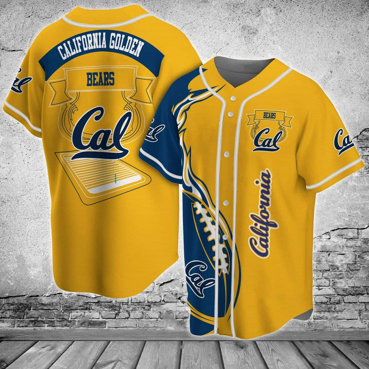 Yellow MLB California Golden Bears Baseball Jersey Gift For Fans