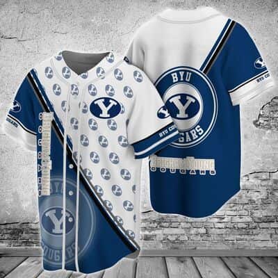Awesome NFL BYU Cougars Baseball Jersey Gift For Dad From Daughter Awesome NFL BYU Cougars Baseball Jersey Gift For Dad From Daughter