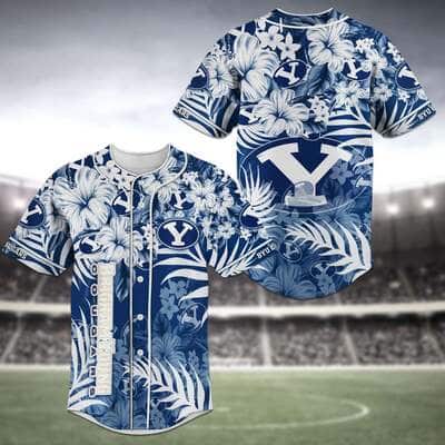 Aloha BYU Cougars Baseball Jersey Classic Flower Gift For NFL Fans Aloha BYU Cougars Baseball Jersey Classic Flower Gift For NFL Fans