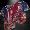 Retro NCAA Alabama Crimson Tide Baseball Jersey US Flag Gift For New Grandpa Retro NCAA Alabama Crimson Tide Baseball Jersey US Flag Gift For New Grandpa