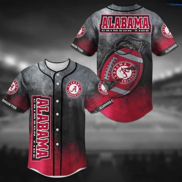 Awesome NCAA Alabama Crimson Tide Baseball Jersey Grenade Gift For Dad