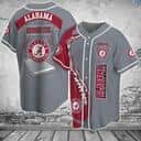 Gray NCAA Alabama Crimson Tide Baseball Jersey Gift For Sporty Boyfriend Gray NCAA Alabama Crimson Tide Baseball Jersey Gift For Sporty Boyfriend