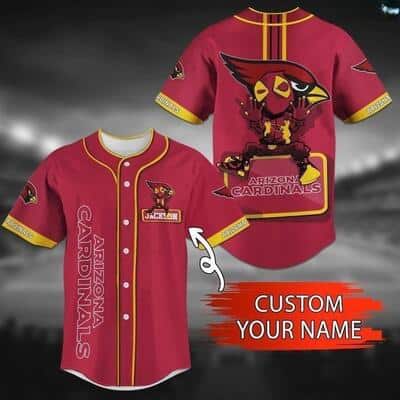 Custom NFL Arizona Cardinals Baseball Jersey Gift For Sports Dad Custom NFL Arizona Cardinals Baseball Jersey Gift For Sports Dad