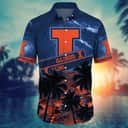 Vintage NCAA Illinois Fighting Illini Hawaiian Shirt Sunset View Gift For Best Friend Vintage NCAA Illinois Fighting Illini Hawaiian Shirt Sunset View Gift For Best Friend