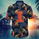 NCAA Illinois Fighting Illini Hawaiian Shirt Tropical Palm Gift For Best Friend NCAA Illinois Fighting Illini Hawaiian Shirt Tropical Palm Gift For Best Friend