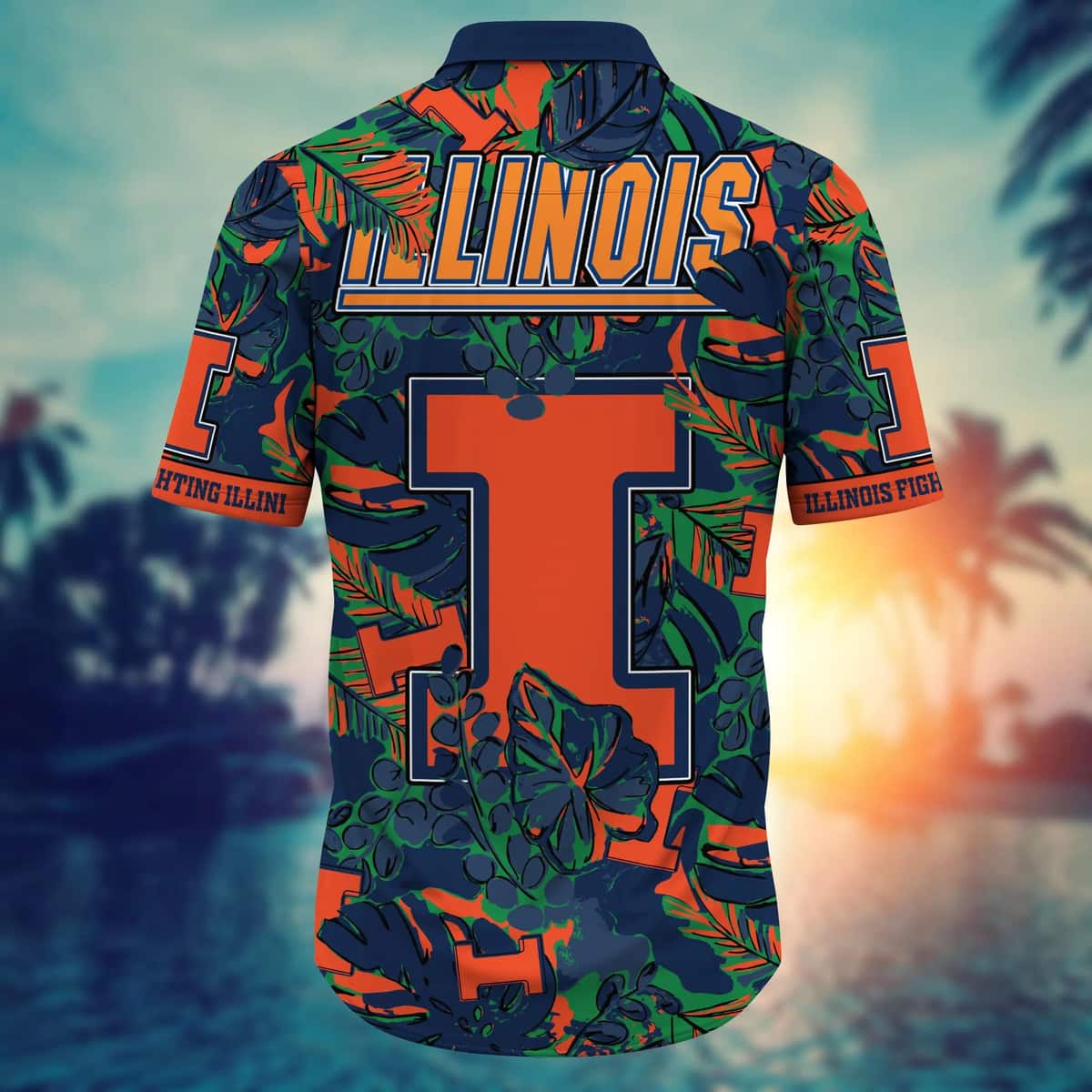 NCAA Illinois Fighting Illini Hawaiian Shirt Tropical Summer Gift For Best Friend NCAA Illinois Fighting Illini Hawaiian Shirt Tropical Summer Gift For Best Friend