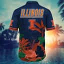 NCAA Illinois Fighting Illini Hawaiian Shirt Aloha Tropical Forest Gift For Best Friend