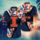 NCAA Illinois Fighting Illini Hawaiian Shirt Tropical Flora Gift For Best Friend NCAA Illinois Fighting Illini Hawaiian Shirt Tropical Flora Gift For Best Friend