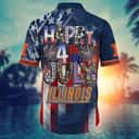 NCAA Illinois Fighting Illini Hawaiian Shirt Happy 4th Of July Gift For Best Friend