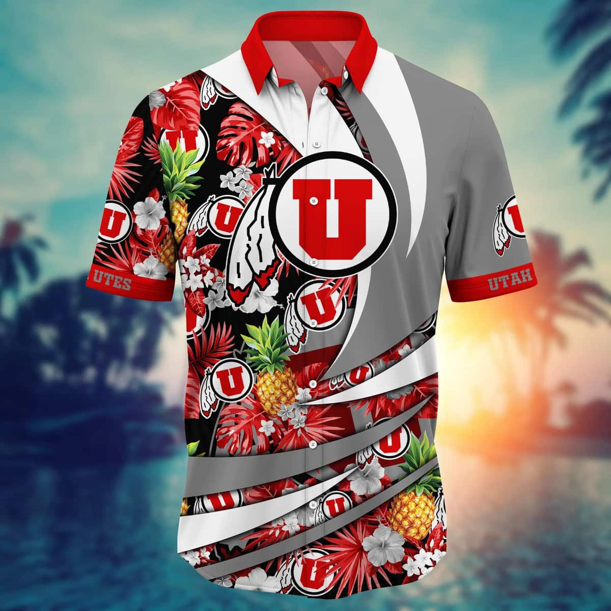 Summer Aloha NCAA Utah Utes Hawaiian Shirt Pineapple Gift For Friend Summer Aloha NCAA Utah Utes Hawaiian Shirt Pineapple Gift For Friend