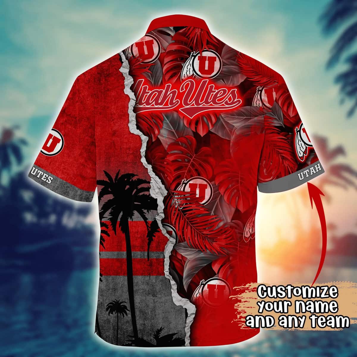 Vintage Aloha NCAA Utah Utes Hawaiian Shirt Custom Name Cool Gift For Dad Vintage Aloha NCAA Utah Utes Hawaiian Shirt Custom Name Cool Gift For Dad