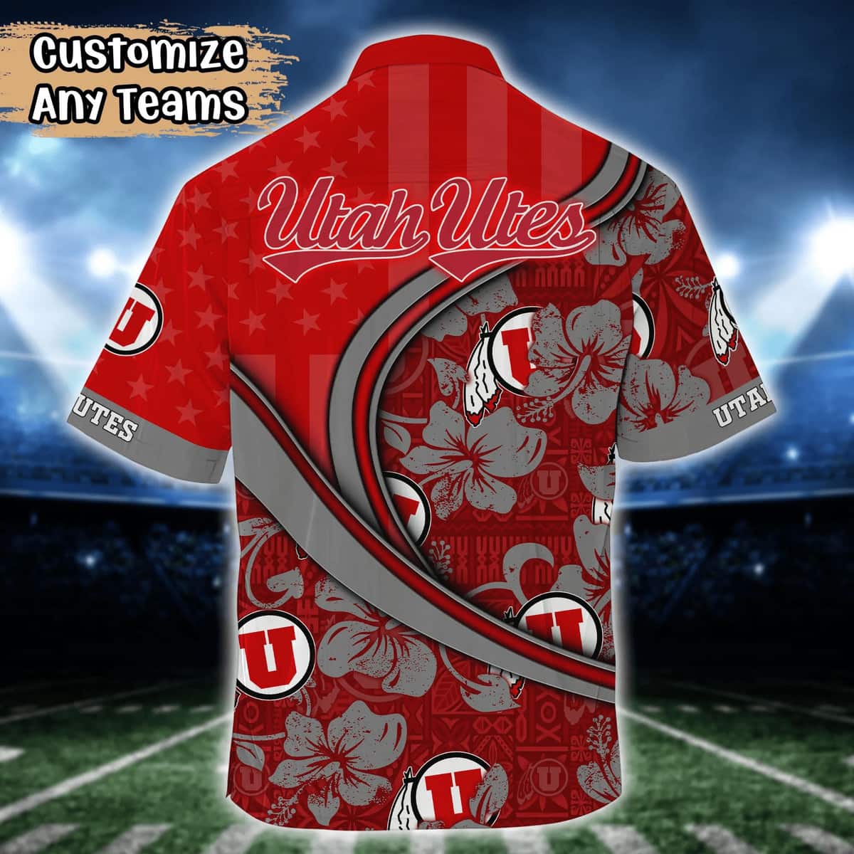 NCAA Utah Utes Hawaiian Shirt Custom Name Practical Beach Gift For Best Friend NCAA Utah Utes Hawaiian Shirt Custom Name Practical Beach Gift For Best Friend