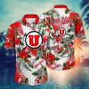 NCAA Utah Utes Hawaiian Shirt Hibiscus Flowers Trendy Summer Gift For Dad