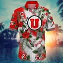 NCAA Utah Utes Hawaiian Shirt Hibiscus Flowers Trendy Summer Gift For Dad