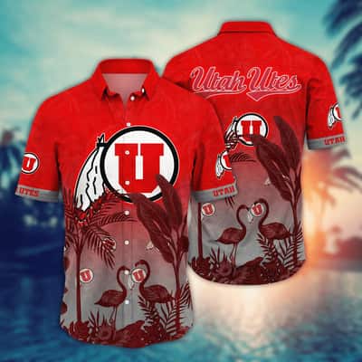 Vintage Aloha NCAA Utah Utes Hawaiian Shirt Beach Vacation Gift For Boyfriend