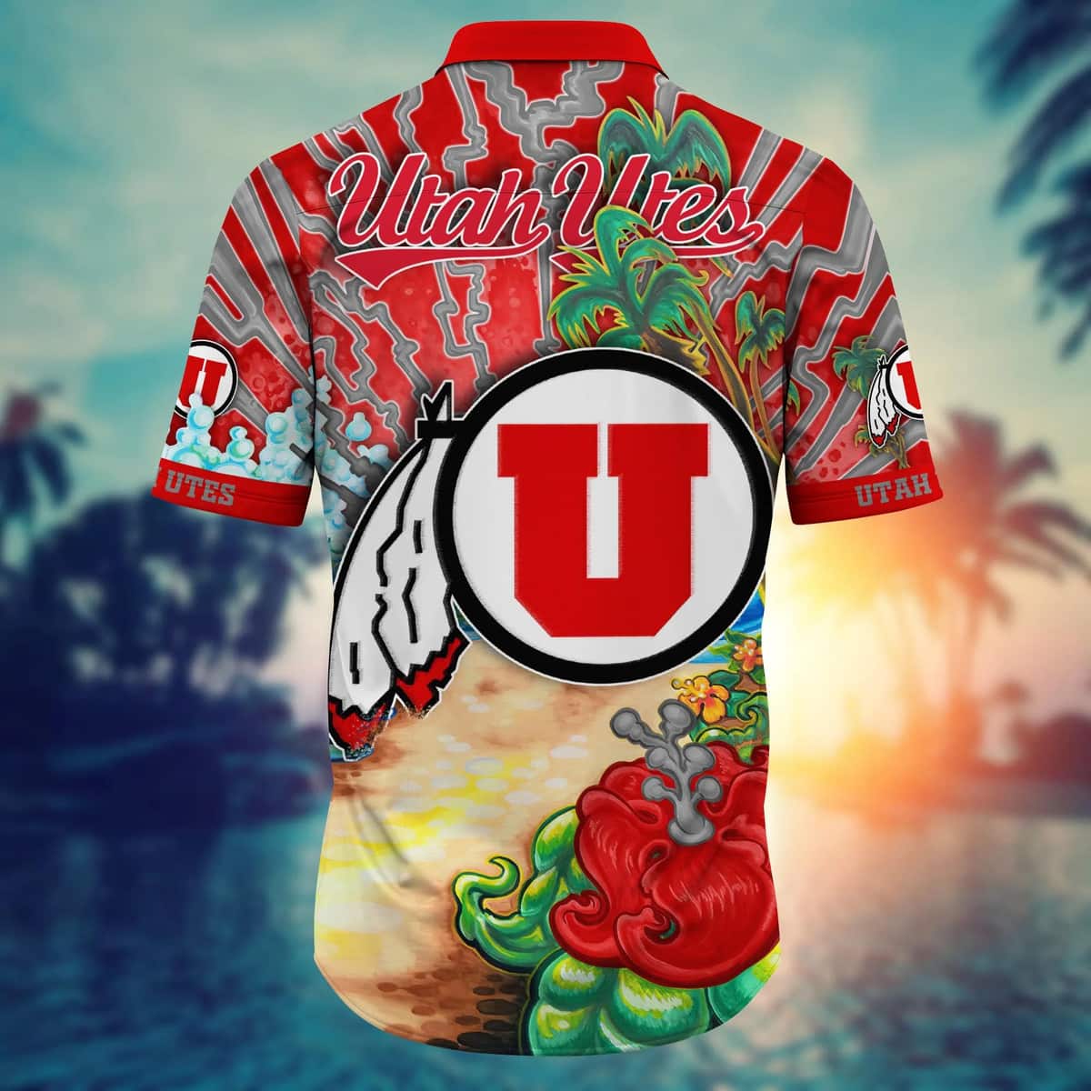 Colorful NCAA Utah Utes Hawaiian Shirt Summer Holiday Gift For Friends Colorful NCAA Utah Utes Hawaiian Shirt Summer Holiday Gift For Friends