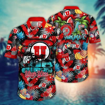 Colorful Aloha NCAA Utah Utes Hawaiian Shirt Tropical Fruit Gift For Boyfriend