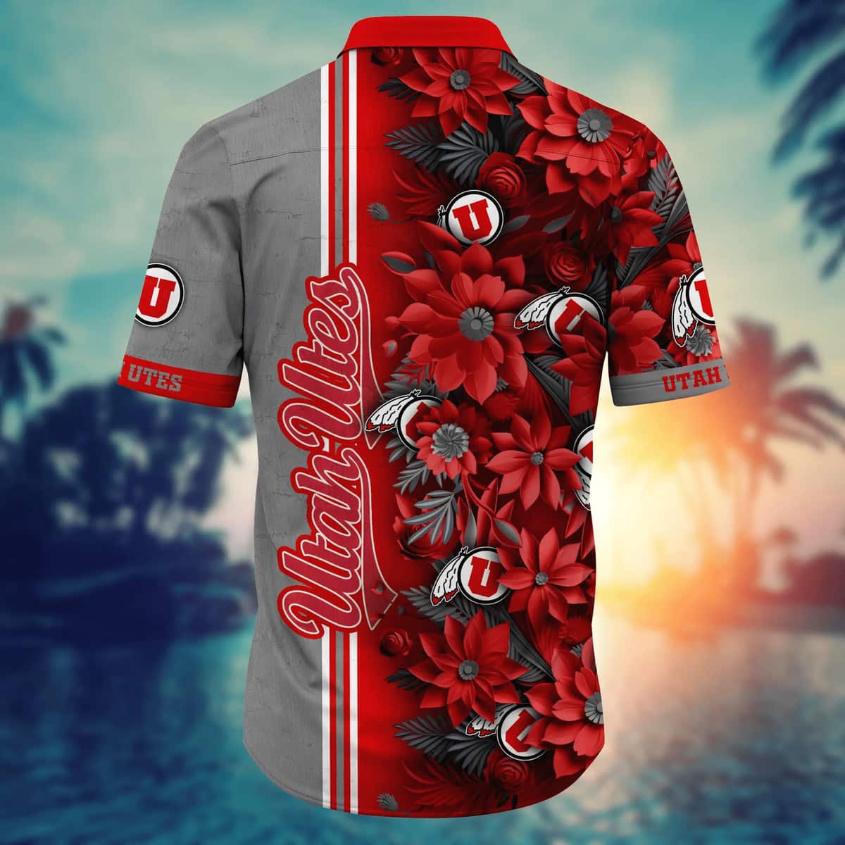 Floral Aloha NCAA Utah Utes Hawaiian Shirt Practical Beach Gift For Boyfriend Floral Aloha NCAA Utah Utes Hawaiian Shirt Practical Beach Gift For Boyfriend