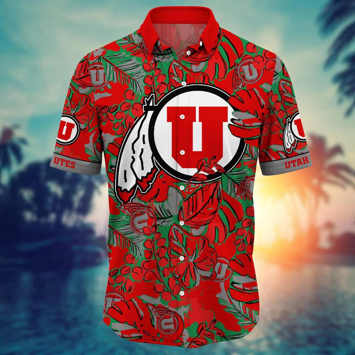 Tropical Aloha NCAA Utah Utes Hawaiian Shirt Summer Holiday Gift For Dad Tropical Aloha NCAA Utah Utes Hawaiian Shirt Summer Holiday Gift For Dad