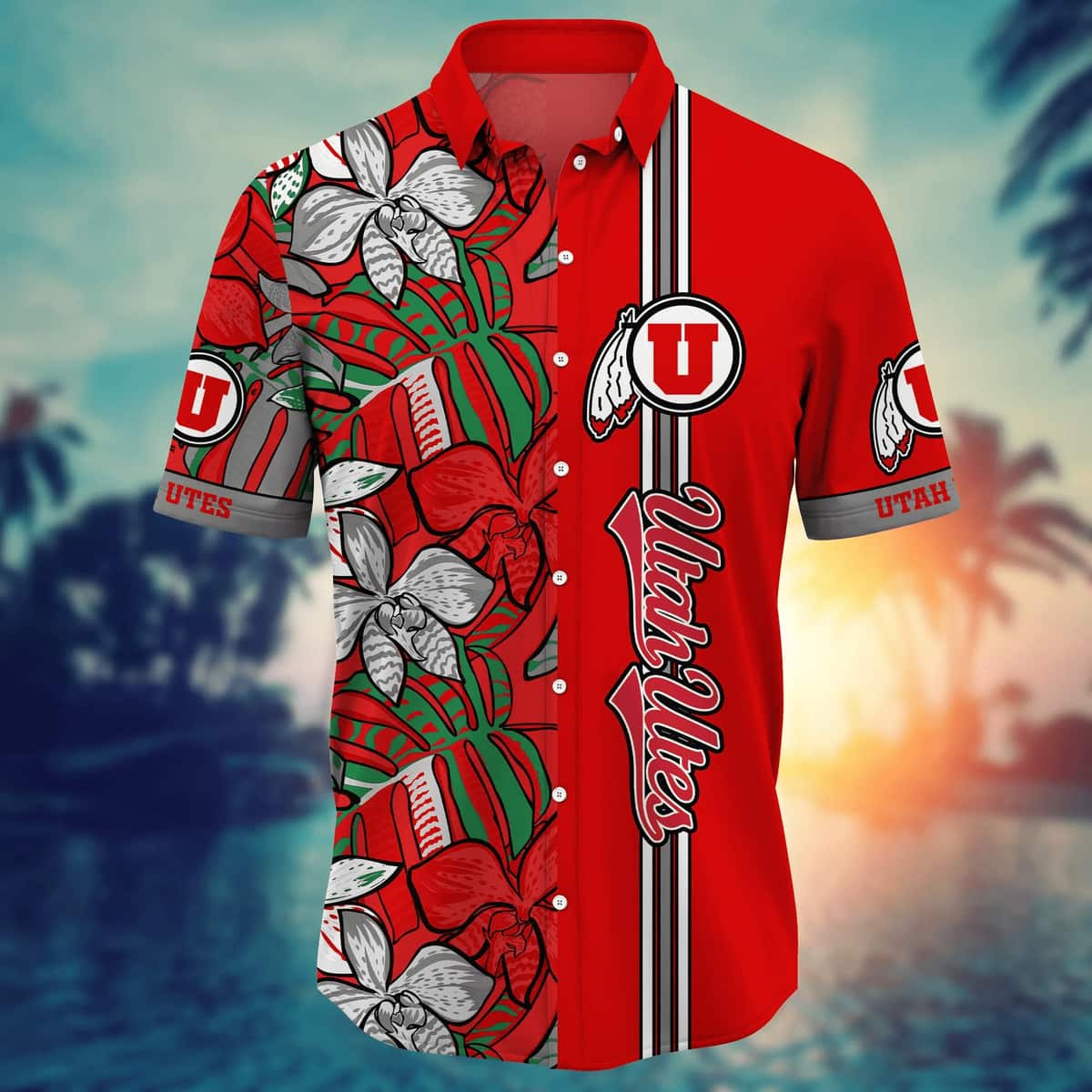 Cool Aloha NCAA Utah Utes Hawaiian Shirt Summer Holiday Gift For Friend Cool Aloha NCAA Utah Utes Hawaiian Shirt Summer Holiday Gift For Friend