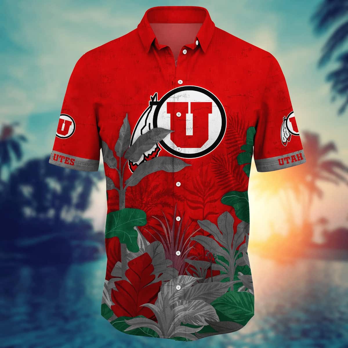 Stylish Aloha NCAA Utah Utes Hawaiian Shirt Tropical Plant Cool Gift For Friend Stylish Aloha NCAA Utah Utes Hawaiian Shirt Tropical Plant Cool Gift For Friend