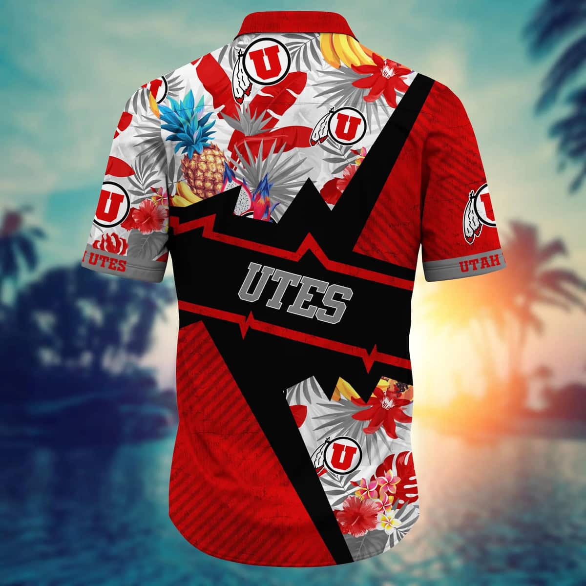 Summer Aloha NCAA Utah Utes Hawaiian Shirt Tropical Plant Gift For Friend Summer Aloha NCAA Utah Utes Hawaiian Shirt Tropical Plant Gift For Friend