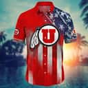 NCAA Utah Utes Hawaiian Shirt Independence Day Happy 4th Of July Gift For Friend NCAA Utah Utes Hawaiian Shirt Independence Day Happy 4th Of July Gift For Friend