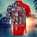 NCAA Utah Utes Hawaiian Shirt Independence Day Happy 4th Of July Gift For Friend NCAA Utah Utes Hawaiian Shirt Independence Day Happy 4th Of July Gift For Friend
