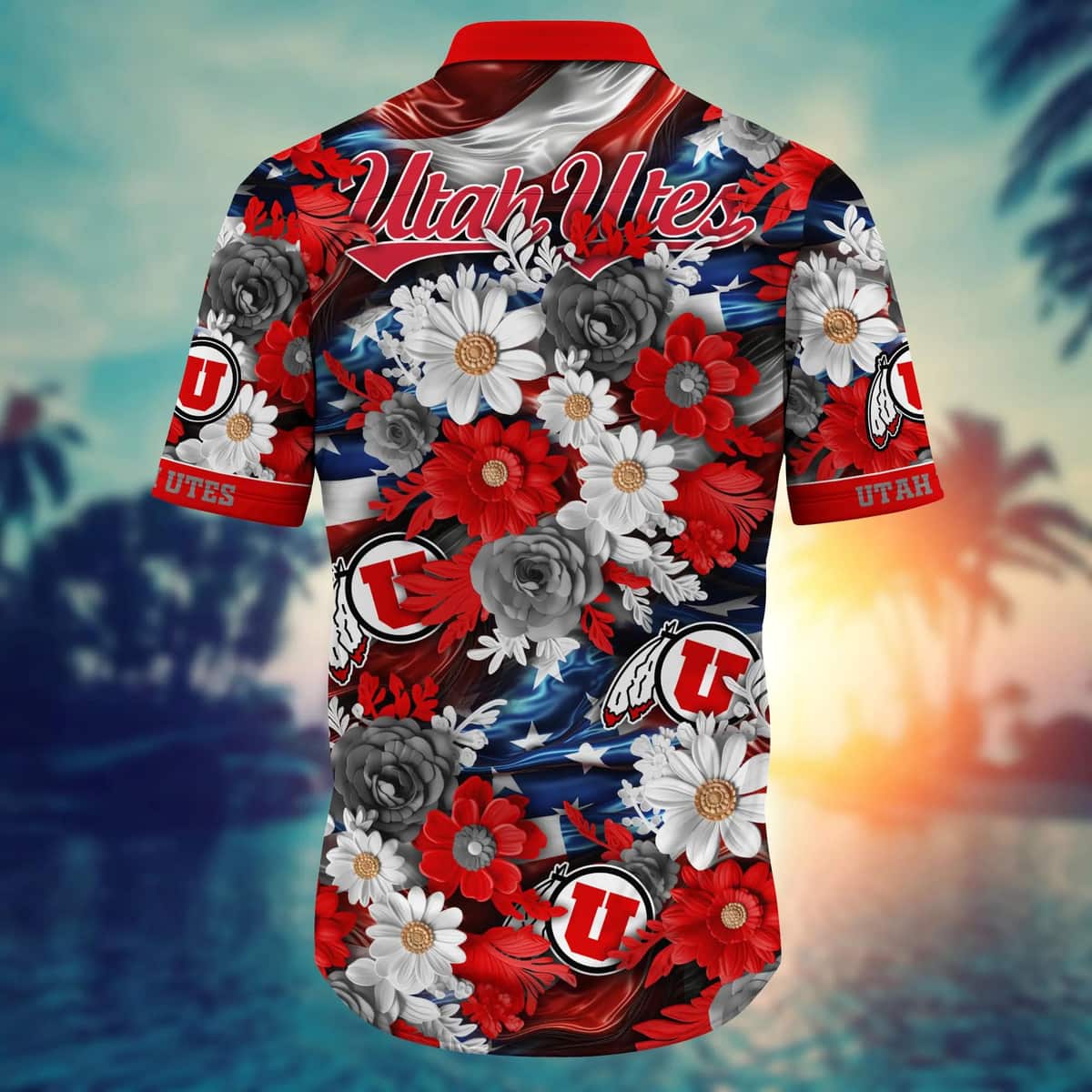 Floral Aloha NCAA Utah Utes Hawaiian Shirt Independence Day Gift For Dad Floral Aloha NCAA Utah Utes Hawaiian Shirt Independence Day Gift For Dad