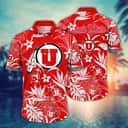 NCAA Utah Utes Hawaiian Shirt Tropical Plant Gift For Beach Lovers NCAA Utah Utes Hawaiian Shirt Tropical Plant Gift For Beach Lovers