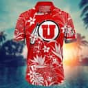 NCAA Utah Utes Hawaiian Shirt Tropical Plant Gift For Beach Lovers NCAA Utah Utes Hawaiian Shirt Tropical Plant Gift For Beach Lovers