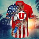 NCAA Utah Utes Hawaiian Shirt Independence Day Cool Gift For Dad NCAA Utah Utes Hawaiian Shirt Independence Day Cool Gift For Dad