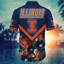 NCAA Illinois Fighting Illini Hawaiian Shirt Colorful Flowers Gift For Dad NCAA Illinois Fighting Illini Hawaiian Shirt Colorful Flowers Gift For Dad