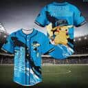 Blue NFL Carolina Panthers Baseball Jersey Pikachu Gift For Football Lovers Blue NFL Carolina Panthers Baseball Jersey Pikachu Gift For Football Lovers