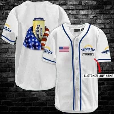 Personalized Twisted Tea Baseball Jersey US Flag Gift For Friendship Personalized Twisted Tea Baseball Jersey US Flag Gift For Friendship