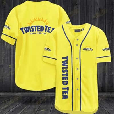 Yellow Twisted Tea Baseball Jersey Hard Iced Tea Gift For Friends
