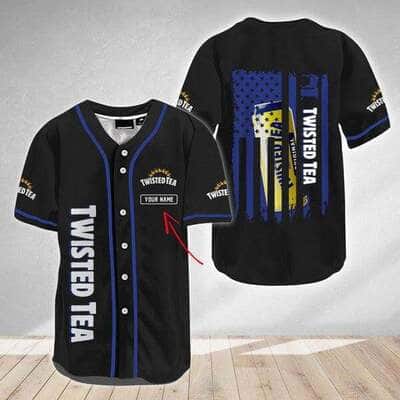 Custom Twisted Tea Baseball Jersey US Flag Gift For Dad Custom Twisted Tea Baseball Jersey US Flag Gift For Dad