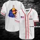 Custom Johnnie Walker Baseball Jersey US Flag Whisky Lovers Gift Custom Johnnie Walker Baseball Jersey US Flag Whisky Lovers Gift