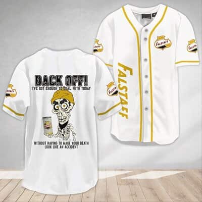 White Achmed Back Off Falstaff Baseball Jersey Gift For Beer Lovers