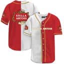 White And Red Stella Artois Baseball Jersey Best Gift For New Dad White And Red Stella Artois Baseball Jersey Best Gift For New Dad
