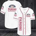 White Peroni Baseball Jersey Nastro Azzurro Gift For New Dad White Peroni Baseball Jersey Nastro Azzurro Gift For New Dad