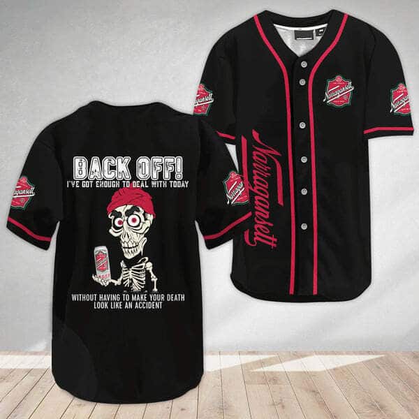Narragansett Baseball Jersey Achmed Back Off Funny Gift For Beer Lovers Narragansett Baseball Jersey Achmed Back Off Funny Gift For Beer Lovers