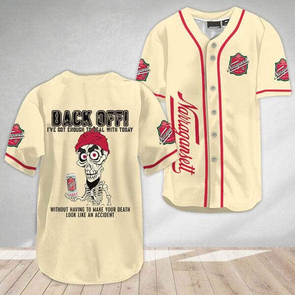 Narragansett Baseball Jersey Achmed Back Off Funny Gift For Beer Lovers Narragansett Baseball Jersey Achmed Back Off Funny Gift For Beer Lovers