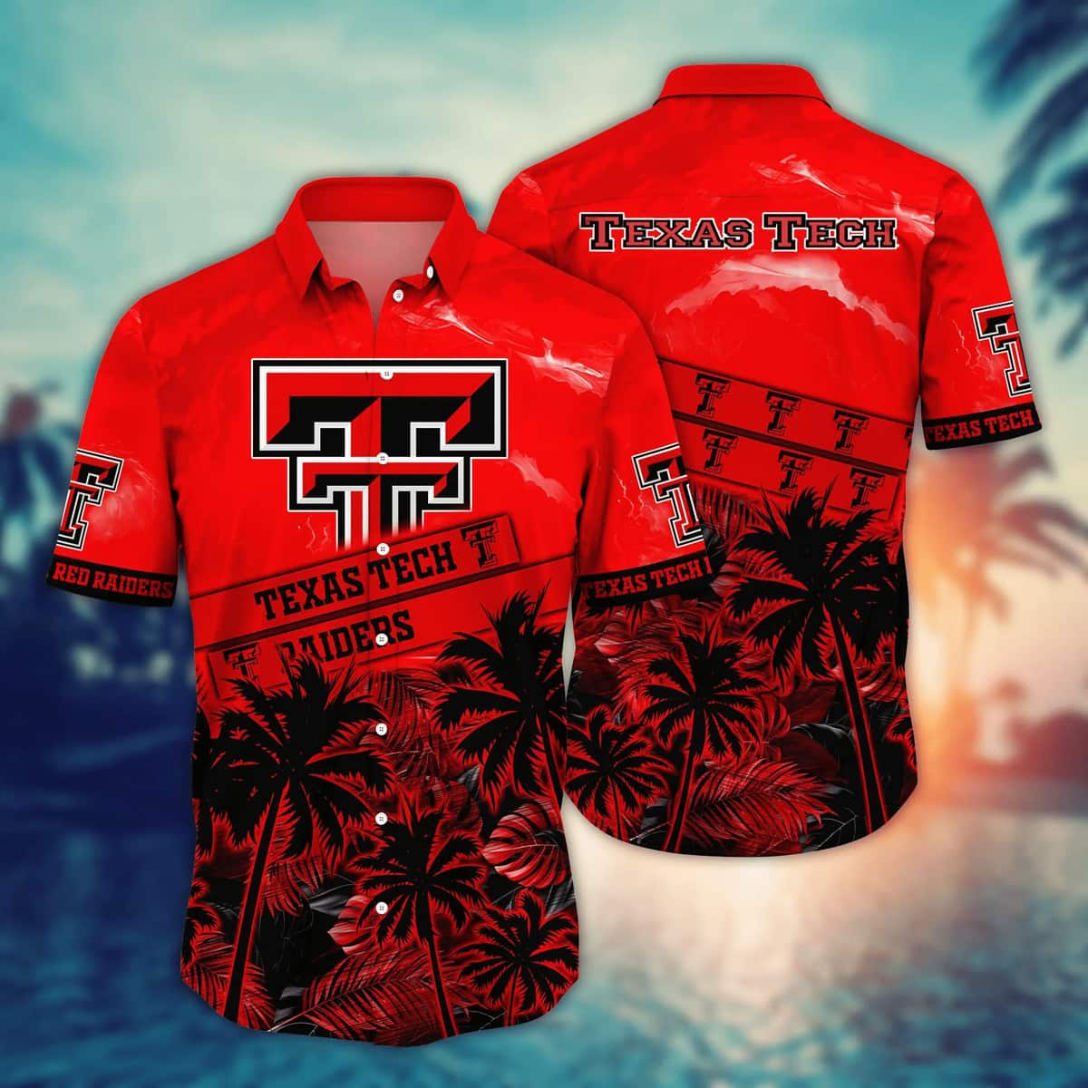 Vintage Aloha NCAA Texas Tech Red Raiders Hawaiian Shirt Best Gift For Dad