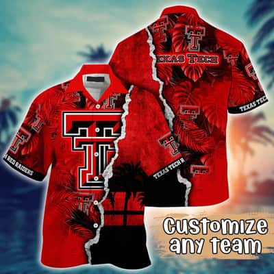Vintage Aloha NCAA Texas Tech Red Raiders Hawaiian Shirt Custom Name Best Gift For Dad Vintage Aloha NCAA Texas Tech Red Raiders Hawaiian Shirt Custom Name Best Gift For Dad