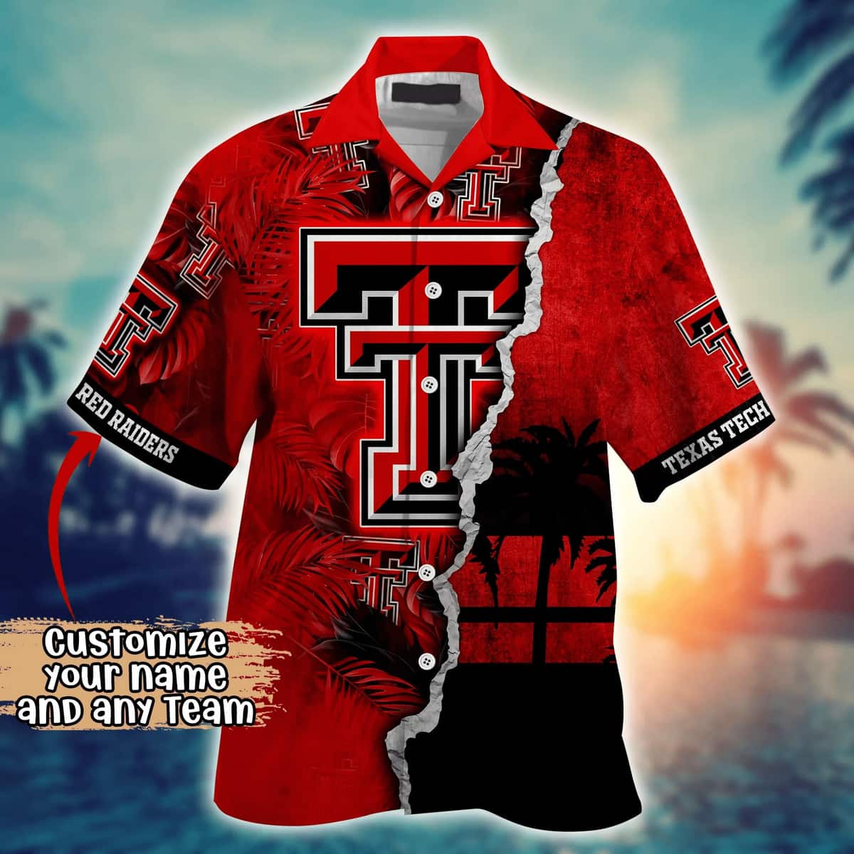 Vintage Aloha NCAA Texas Tech Red Raiders Hawaiian Shirt Custom Name Best Gift For Dad Vintage Aloha NCAA Texas Tech Red Raiders Hawaiian Shirt Custom Name Best Gift For Dad