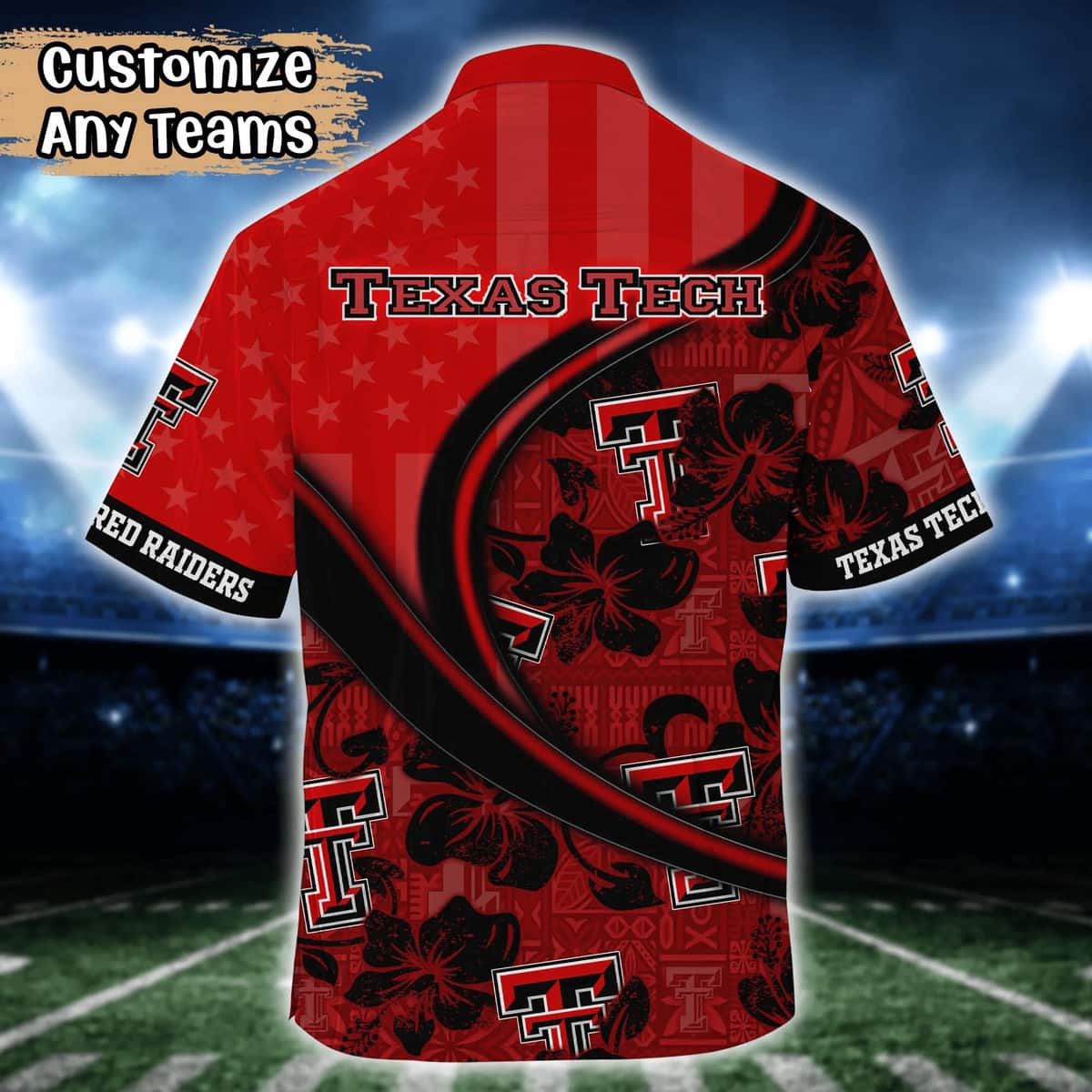 NCAA Texas Tech Red Raiders Hawaiian Shirt Custom Name Summer Gift For Friends NCAA Texas Tech Red Raiders Hawaiian Shirt Custom Name Summer Gift For Friends