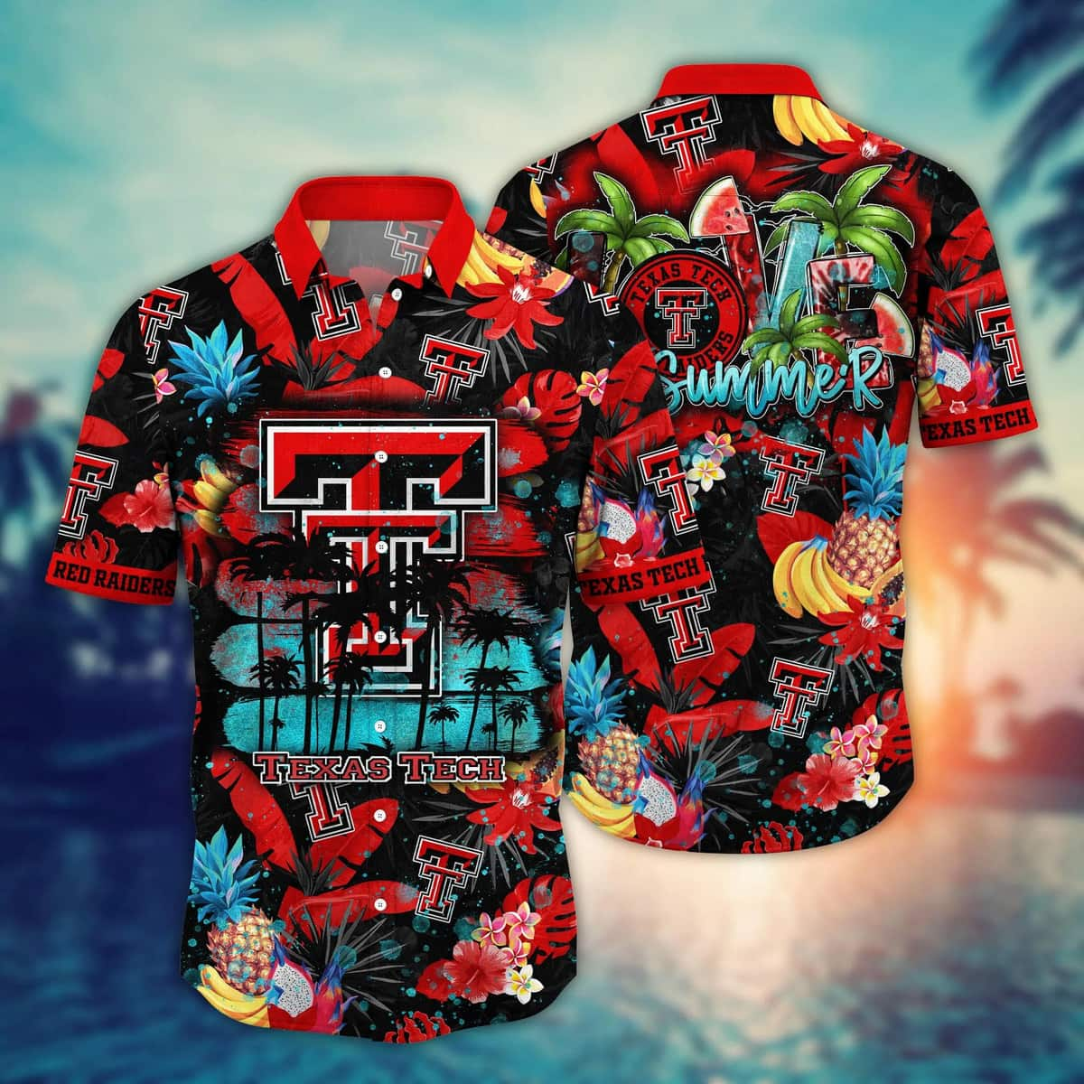 Colorful Aloha NCAA Texas Tech Red Raiders Hawaiian Shirt Gift For Friend