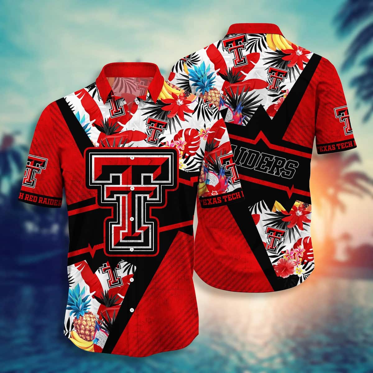 NCAA Texas Tech Red Raiders Hawaiian Shirt Tropical Nature Gift For Dad